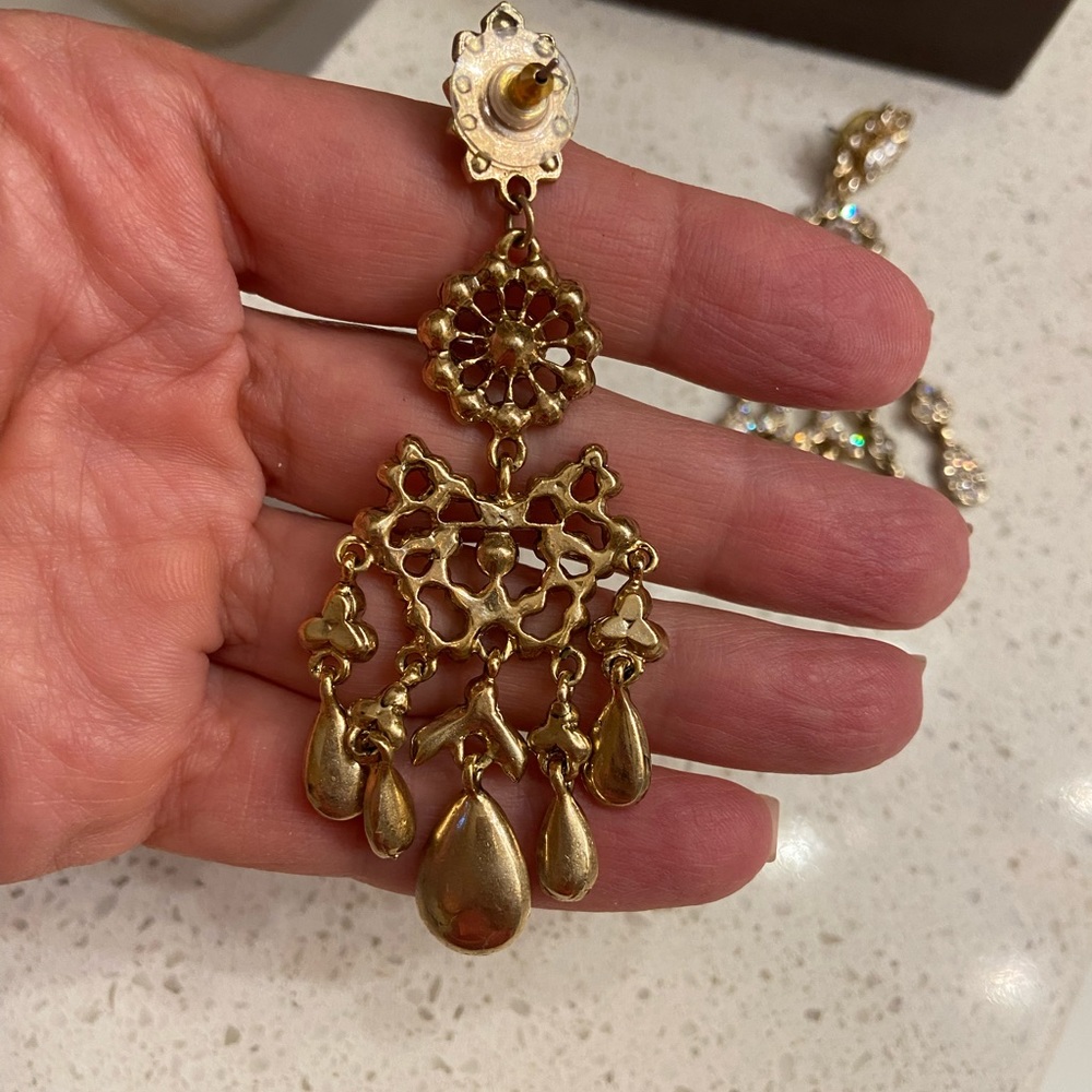 Henri Bendel Crystal Chandelier Earrings - Picture 5 of 6